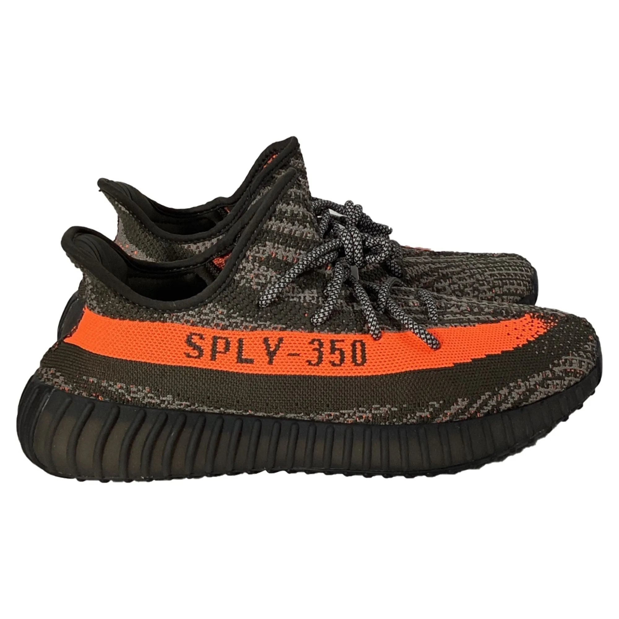 Adidas Yeezy Boost 350 V2 Carbon Beluga Sneakers in Black Cotton