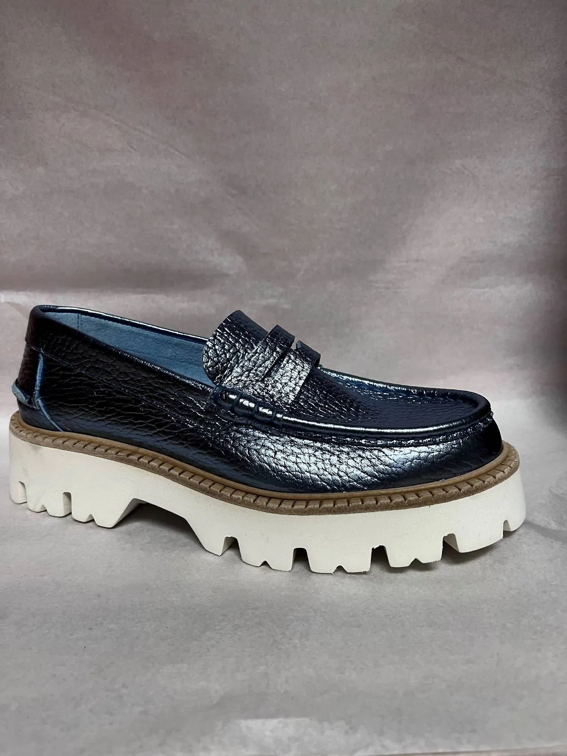 Azure Cervo Lame In Blue