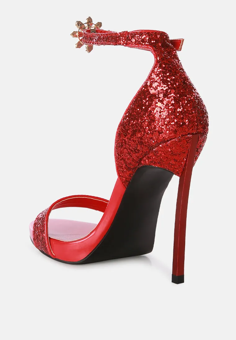 straight fire high heel glitter stilettos